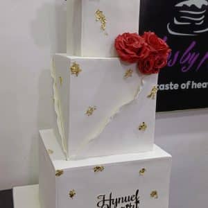 3 Tier Square Cake #550,000