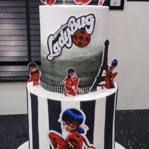 Ladybug Birthday Cake (10" and 6" two-tier)