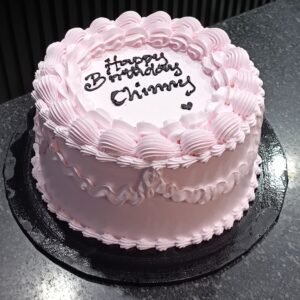 8-Inch One Layer Vanilla & Red Velvet Cake (Whipped Cream)